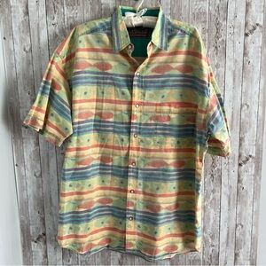 Vintage Western Aztec Button Down XL